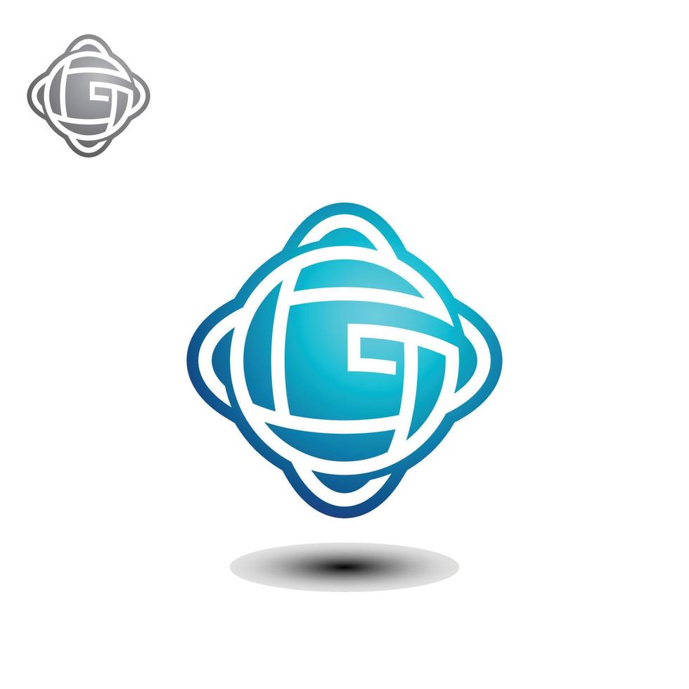 lettera g moderno forma logo design modello vettore