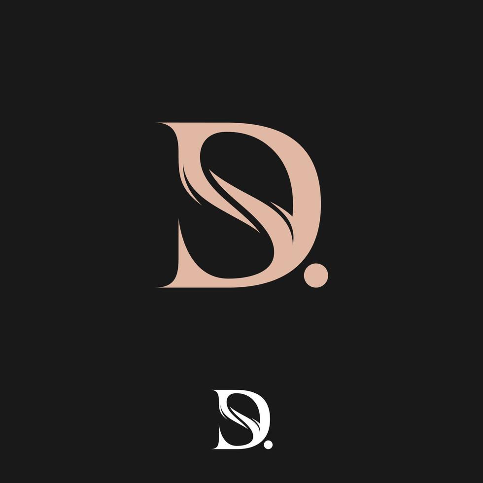 alfabeto lettera monogramma icona logo ds o sd vettore
