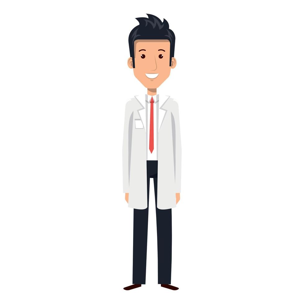 icona del personaggio avatar maschio dottore vettore