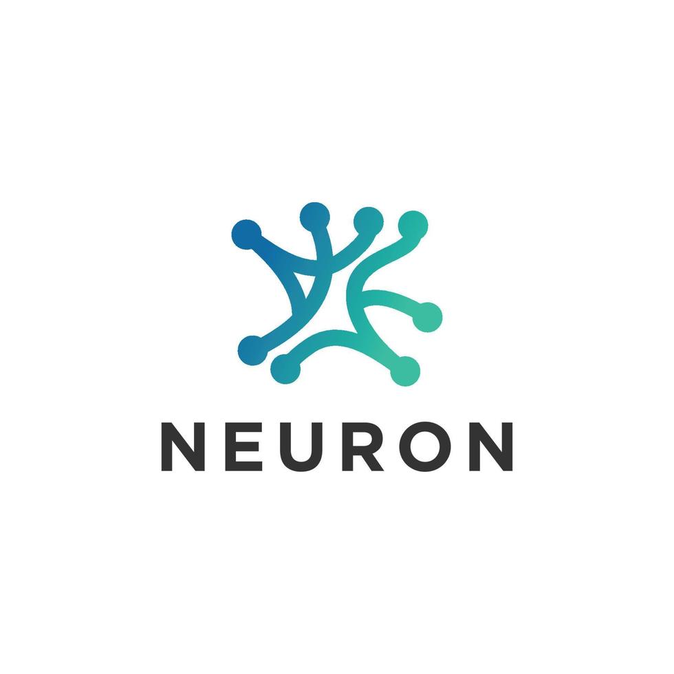 neurone logo icona design vettore illustrazione