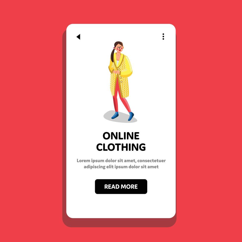 in linea capi di abbigliamento shopping memorizzare e-commerce vettore illustrazione