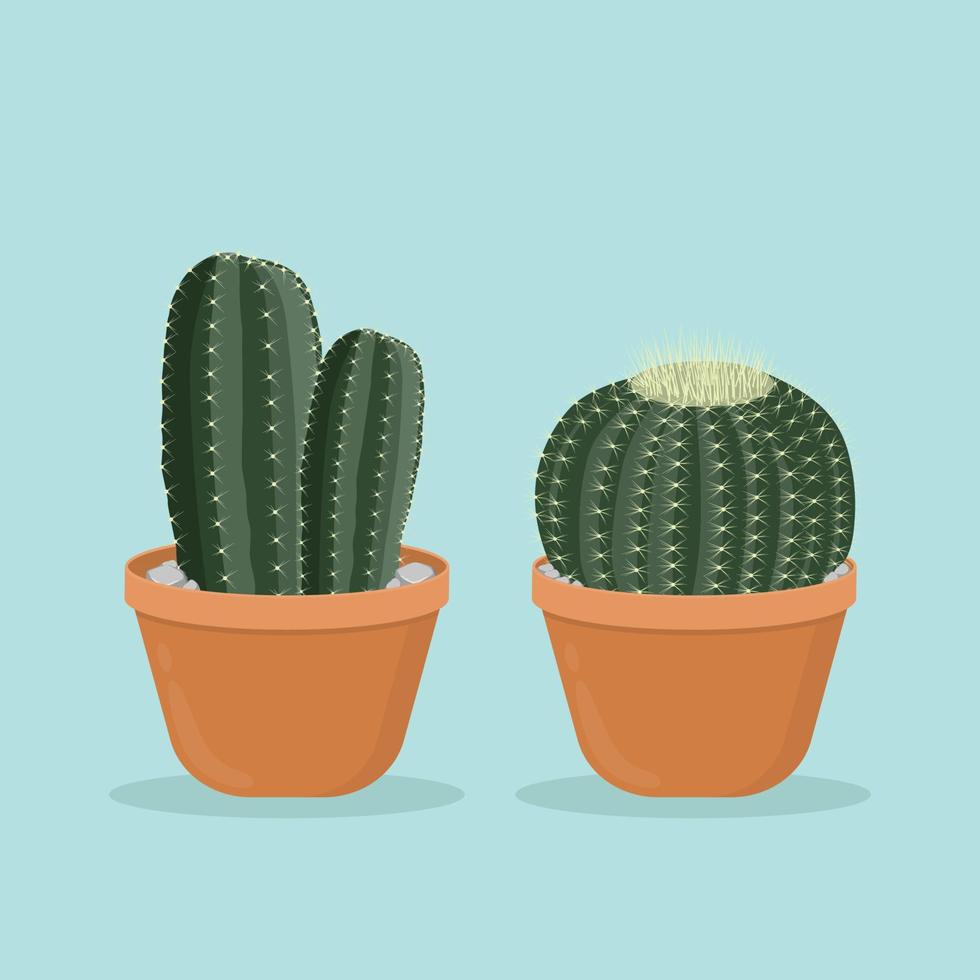 cactus nel argilla pentola illustrazione vettore