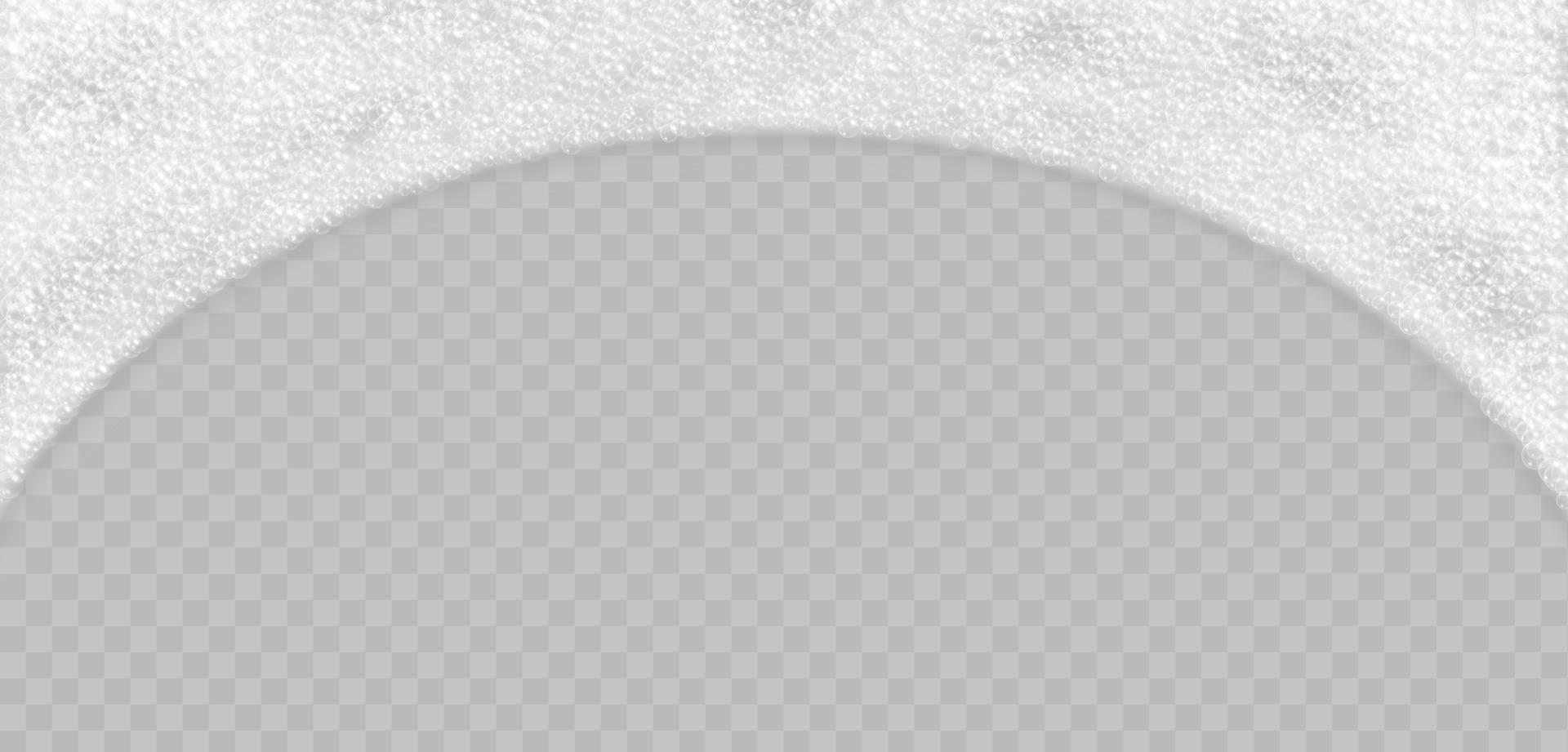 sapone schiuma con bolle superiore Visualizza isolato su trasparente sfondo. vettore