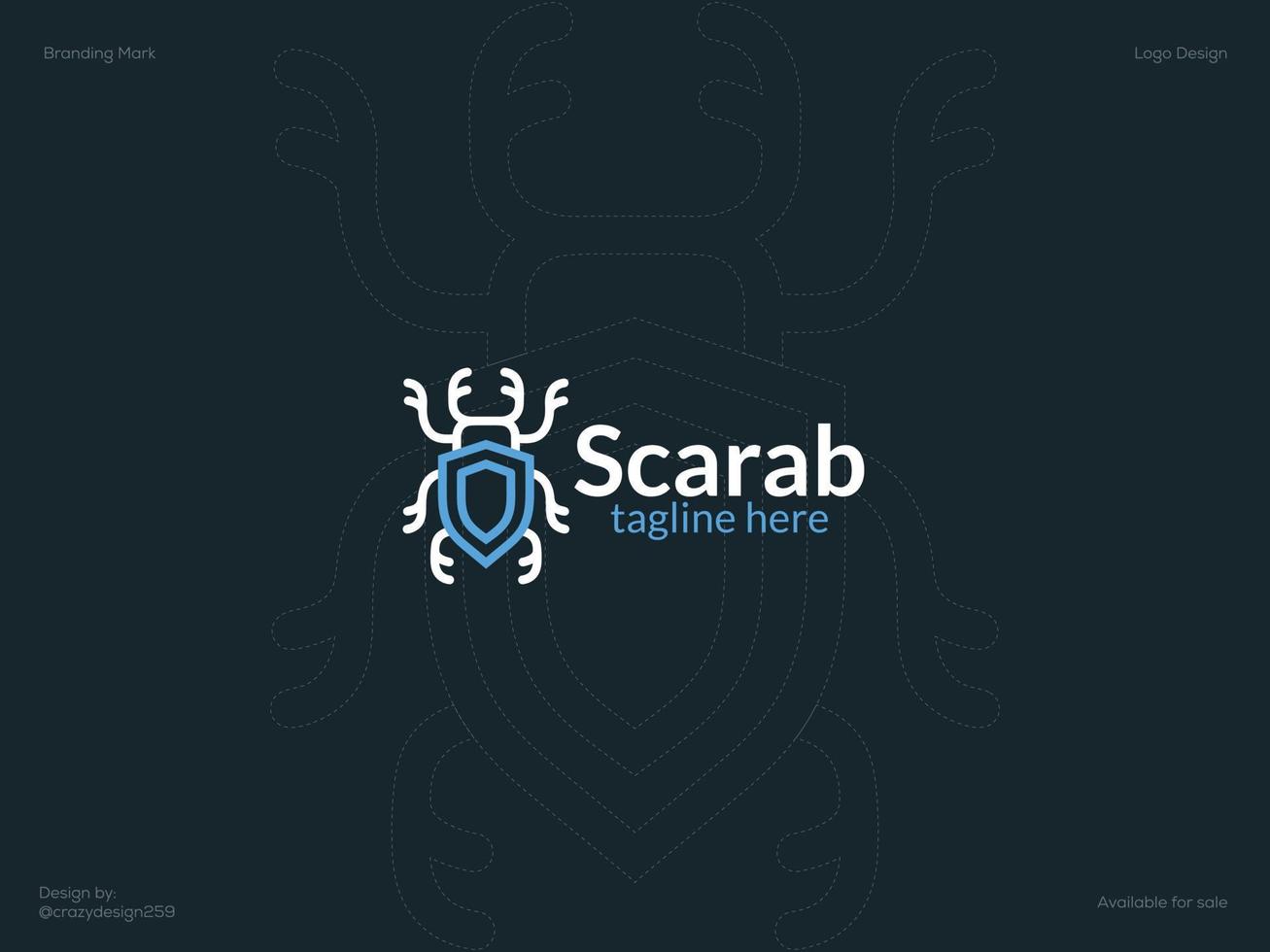 scarabeo logo design - animale logo vettore