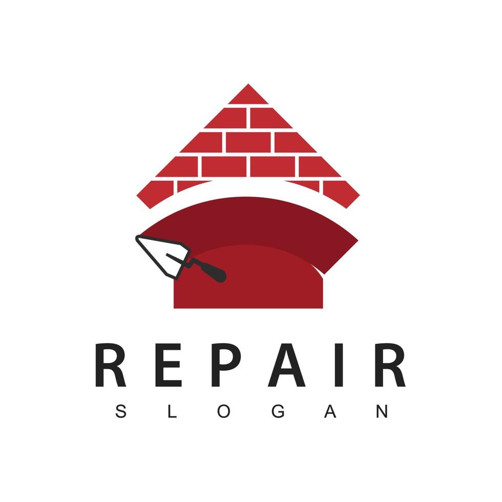casa riparazione e servizio logo modello, mattone design illustrazione vettore
