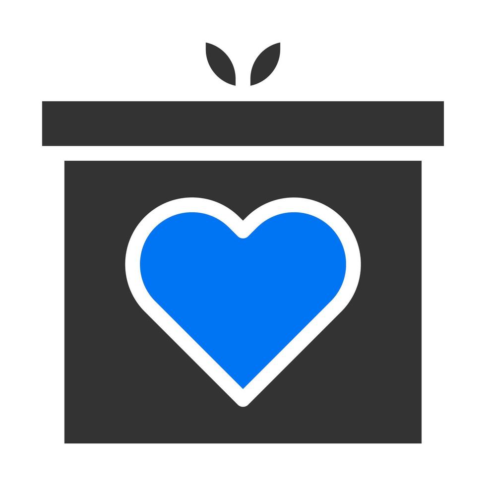 regalo solido blu grigio San Valentino illustrazione vettore e logo icona nuovo anno icona Perfetto.