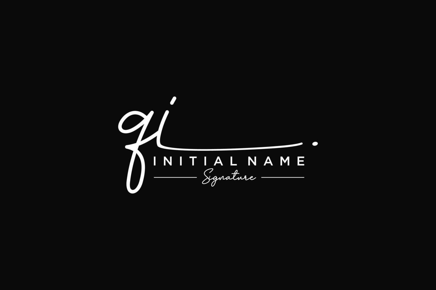 iniziale qi firma logo modello vettore. mano disegnato calligrafia lettering vettore illustrazione.