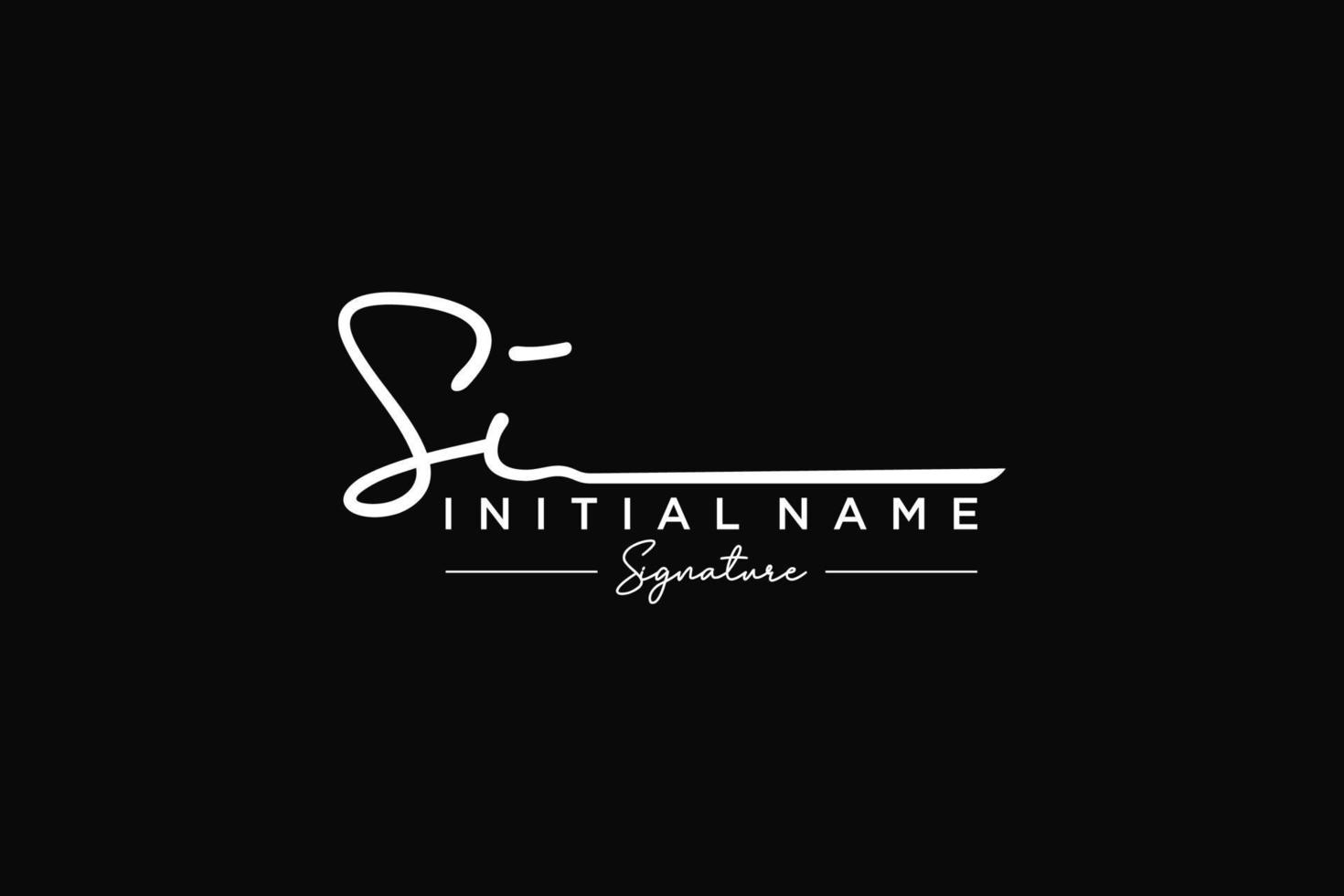 iniziale SI firma logo modello vettore. mano disegnato calligrafia lettering vettore illustrazione.