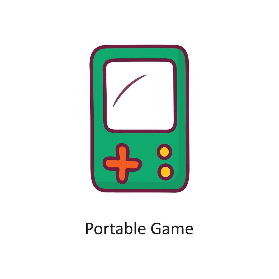 portatile gioco vettore pieno schema icona design illustrazione. gioco simbolo su bianca sfondo eps 10 file