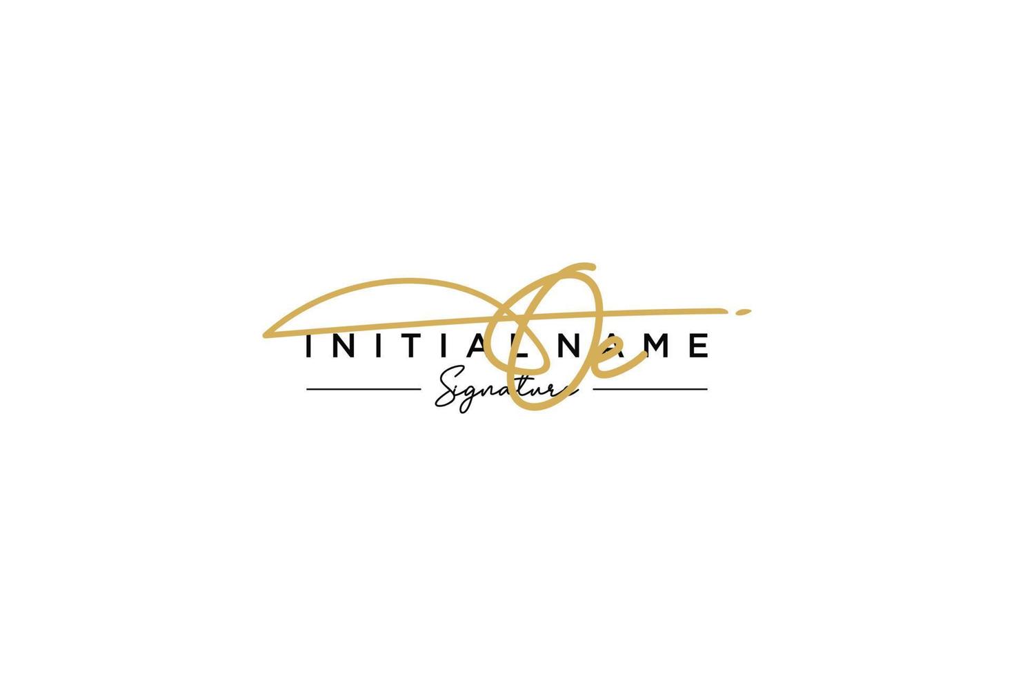 iniziale oe firma logo modello vettore. mano disegnato calligrafia lettering vettore illustrazione.