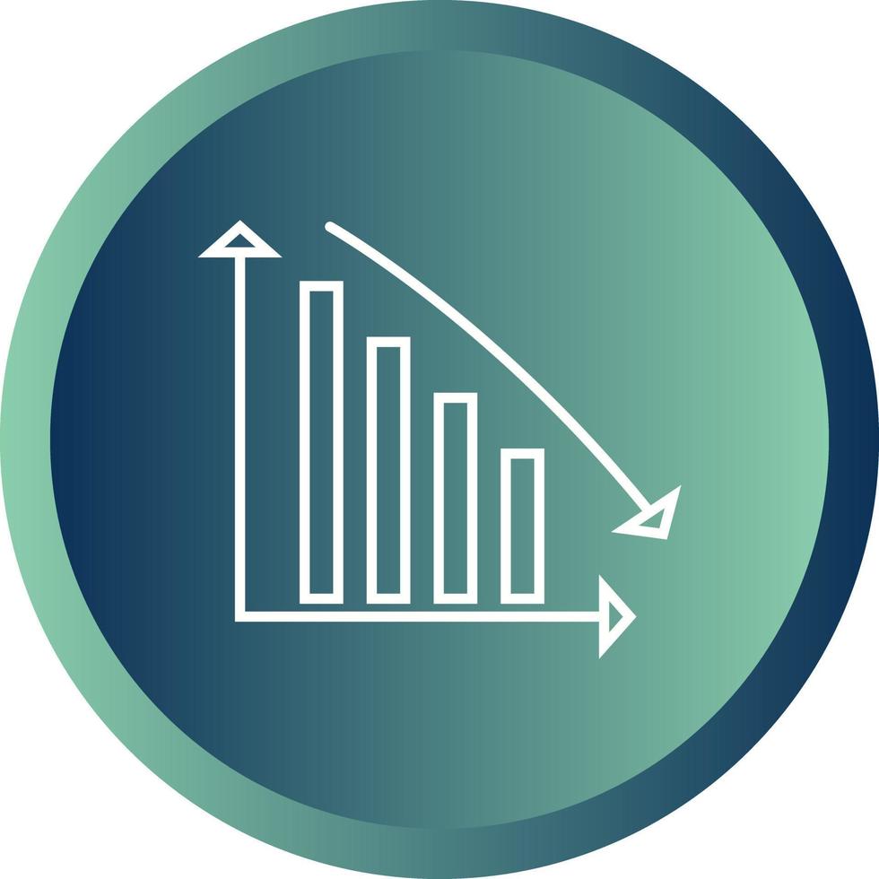 bellissimo discendente bar vettore linea icona