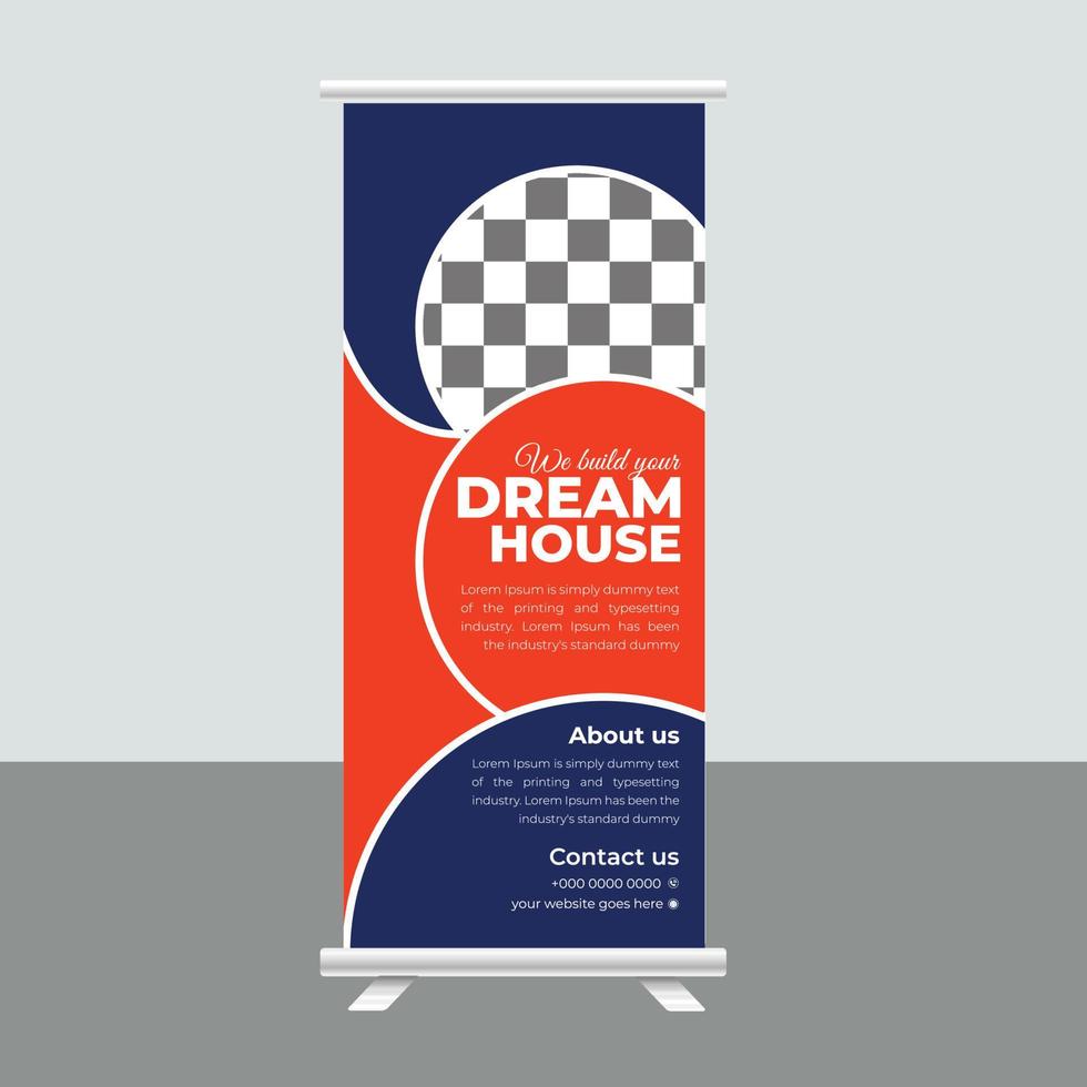 banner roll up immobiliare vettore