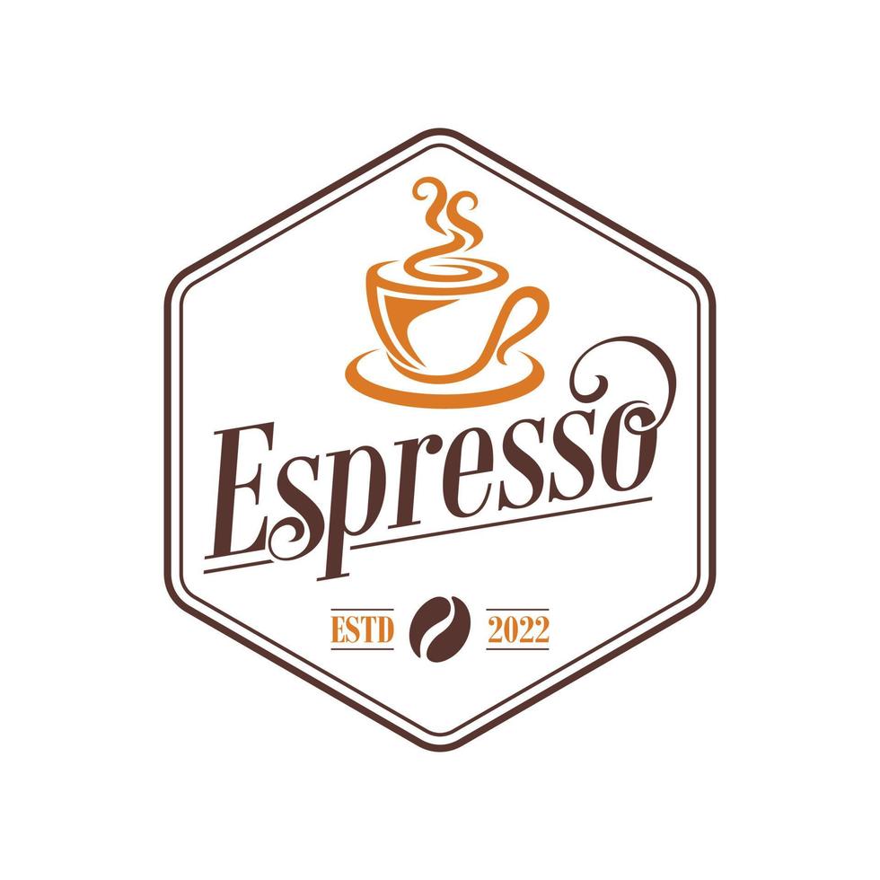 Vintage ▾ caffè logo modello. caffeina logotipo. retrò Vintage ▾ insegne. retrò caffè distintivo. vettore illustrazione