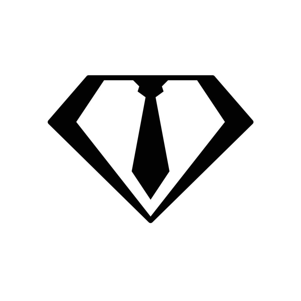 contento padre giorno cravatta con supereroe diamante forma logo design vettore