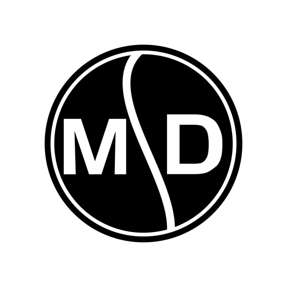 md lettera logo design.md creativo iniziale md lettera logo design . md creativo iniziali lettera logo concetto. vettore