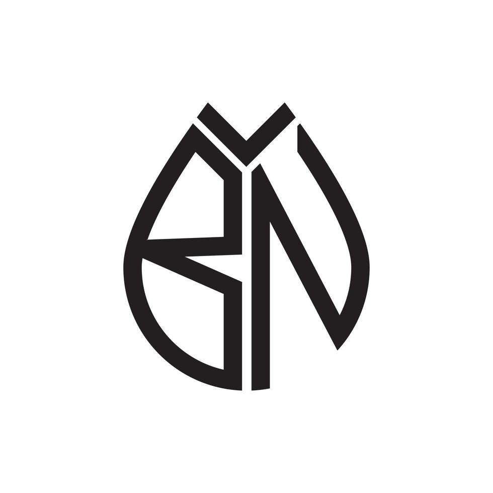 bn lettera logo design.bn creativo iniziale bn lettera logo design . bn creativo iniziali lettera logo concetto. vettore
