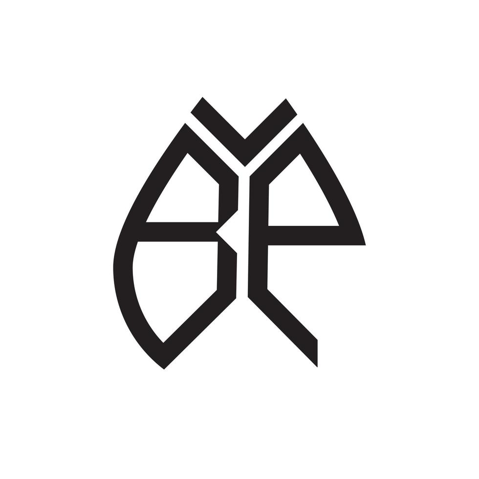 bp lettera logo design.bp creativo iniziale bp lettera logo design . bp creativo iniziali lettera logo concetto. vettore
