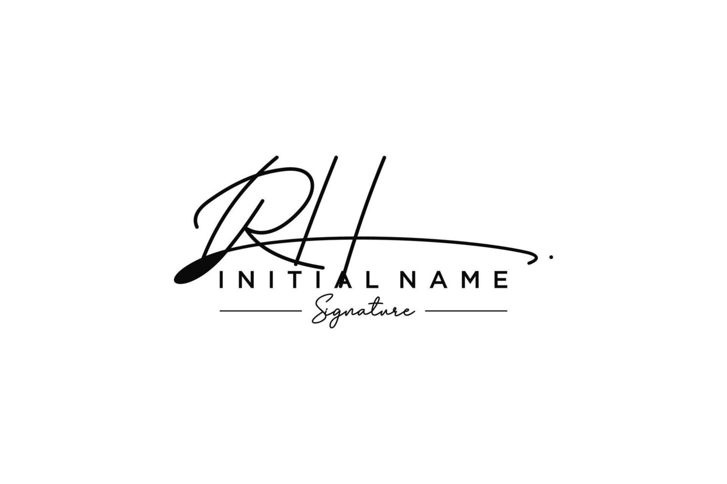 iniziale rh firma logo modello vettore. mano disegnato calligrafia lettering vettore illustrazione.