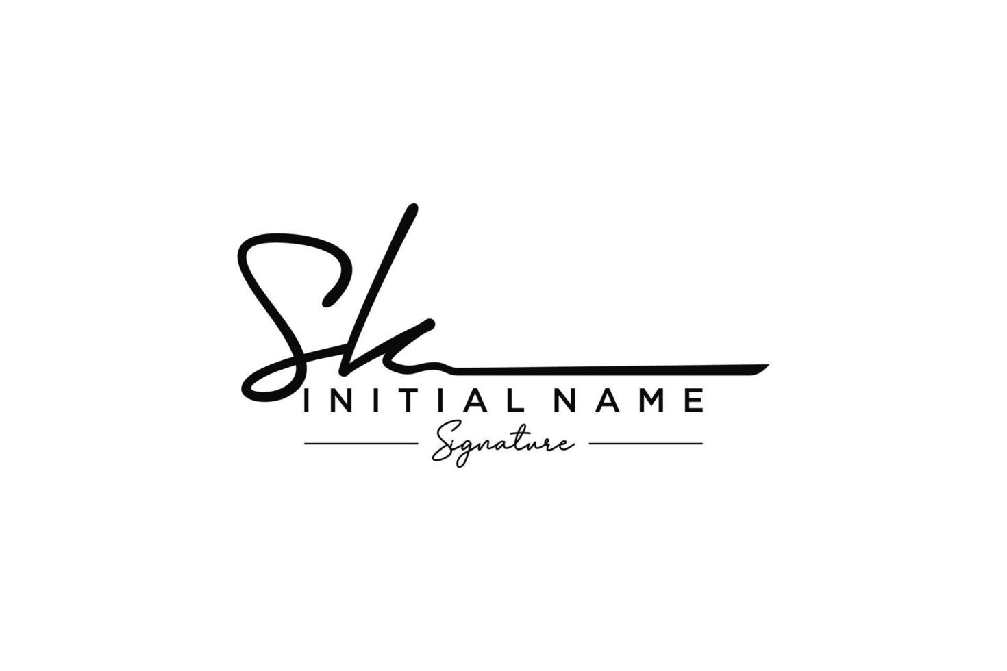 iniziale sk firma logo modello vettore. mano disegnato calligrafia lettering vettore illustrazione.