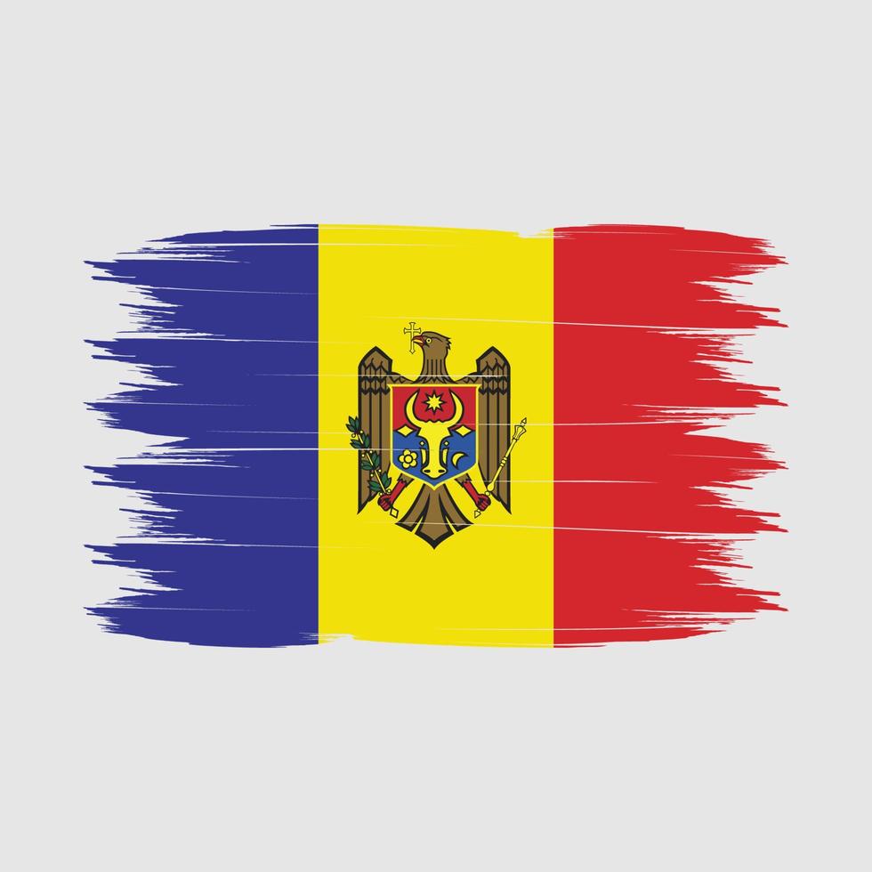 moldova bandiera spazzola vettore