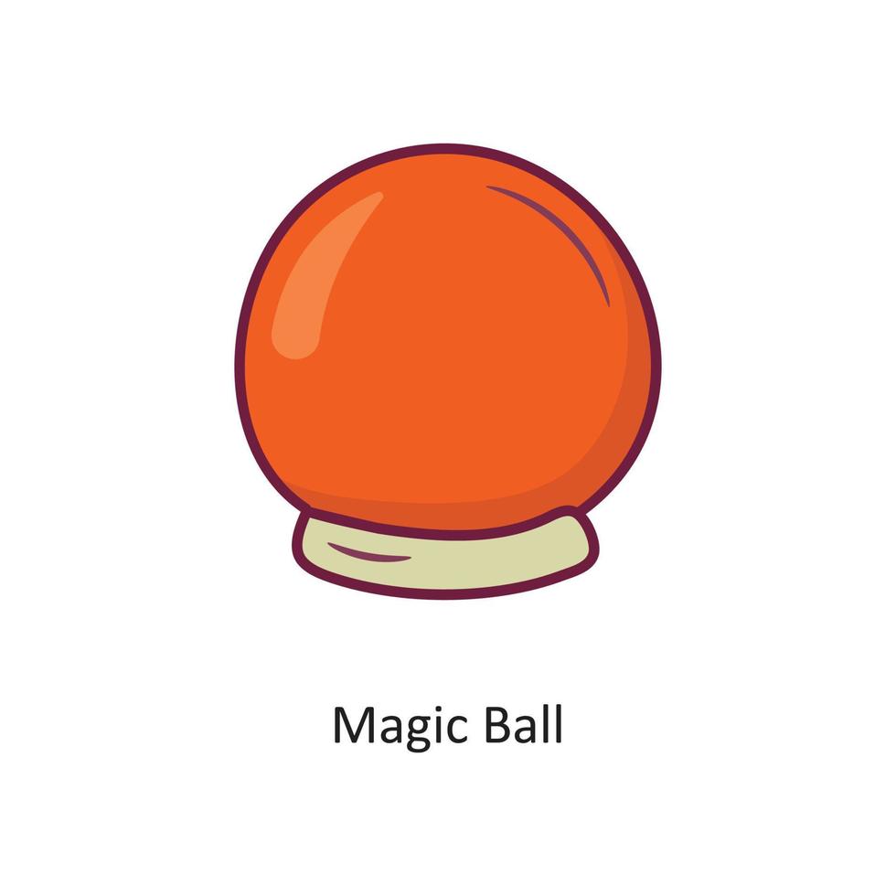 Magia palla vettore pieno schema icona design illustrazione. gioco simbolo su bianca sfondo eps 10 file