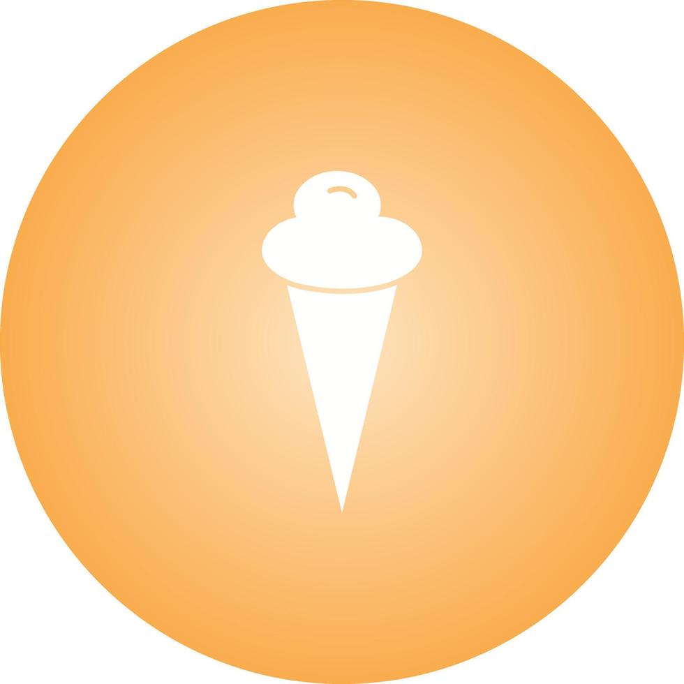 unico gelato cono vettore glifo icona