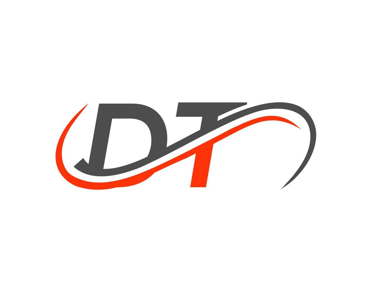 lettera dt logo design per finanziario, sviluppo, investimento, vero tenuta e gestione azienda vettore modello
