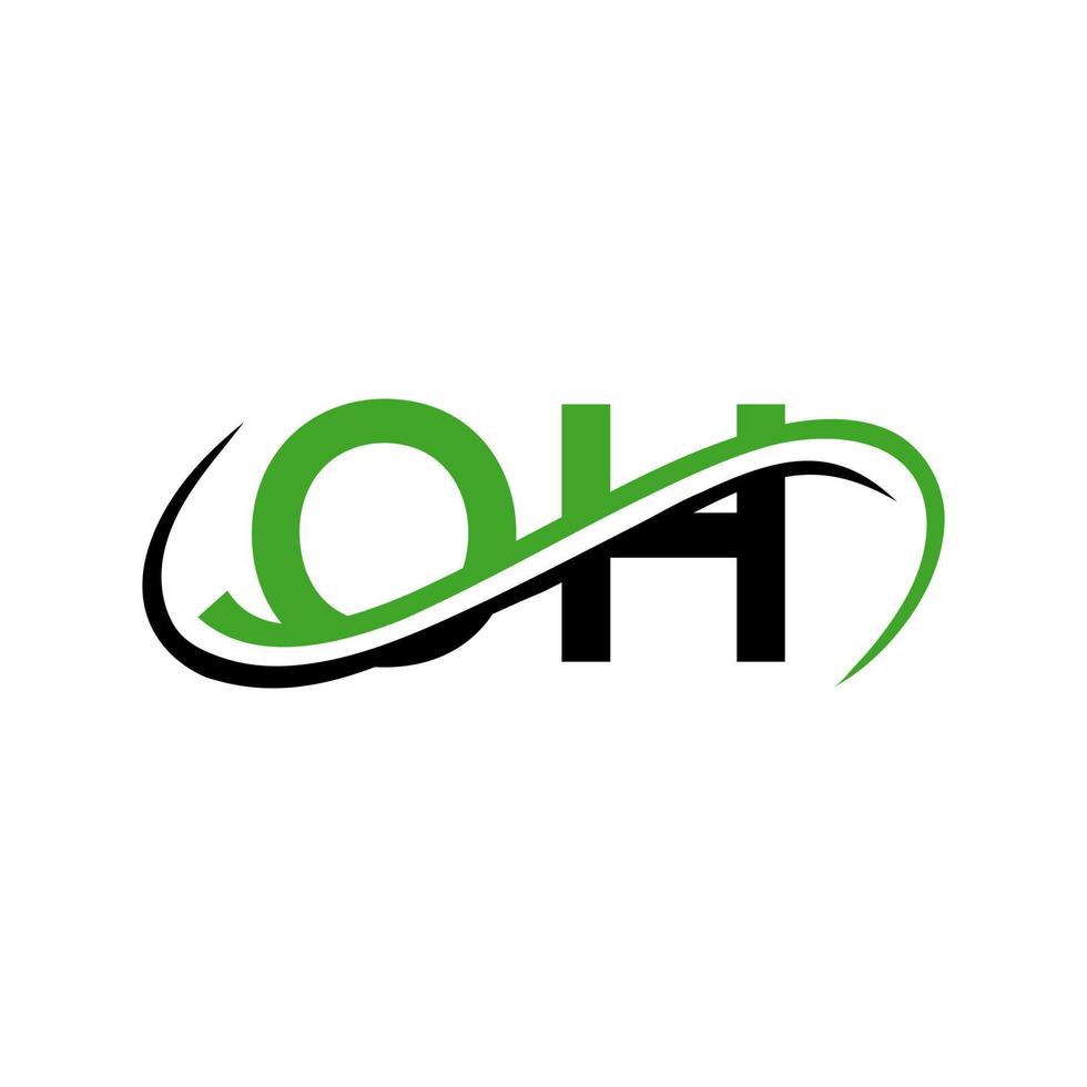lettera Oh logo design per finanziario, sviluppo, investimento, vero tenuta e gestione azienda vettore modello