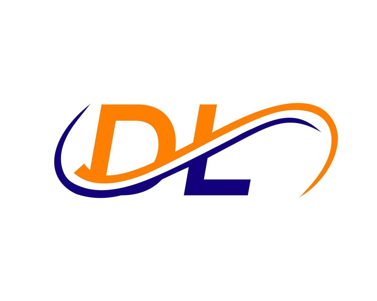 lettera dl logo design per finanziario, sviluppo, investimento, vero tenuta e gestione azienda vettore modello