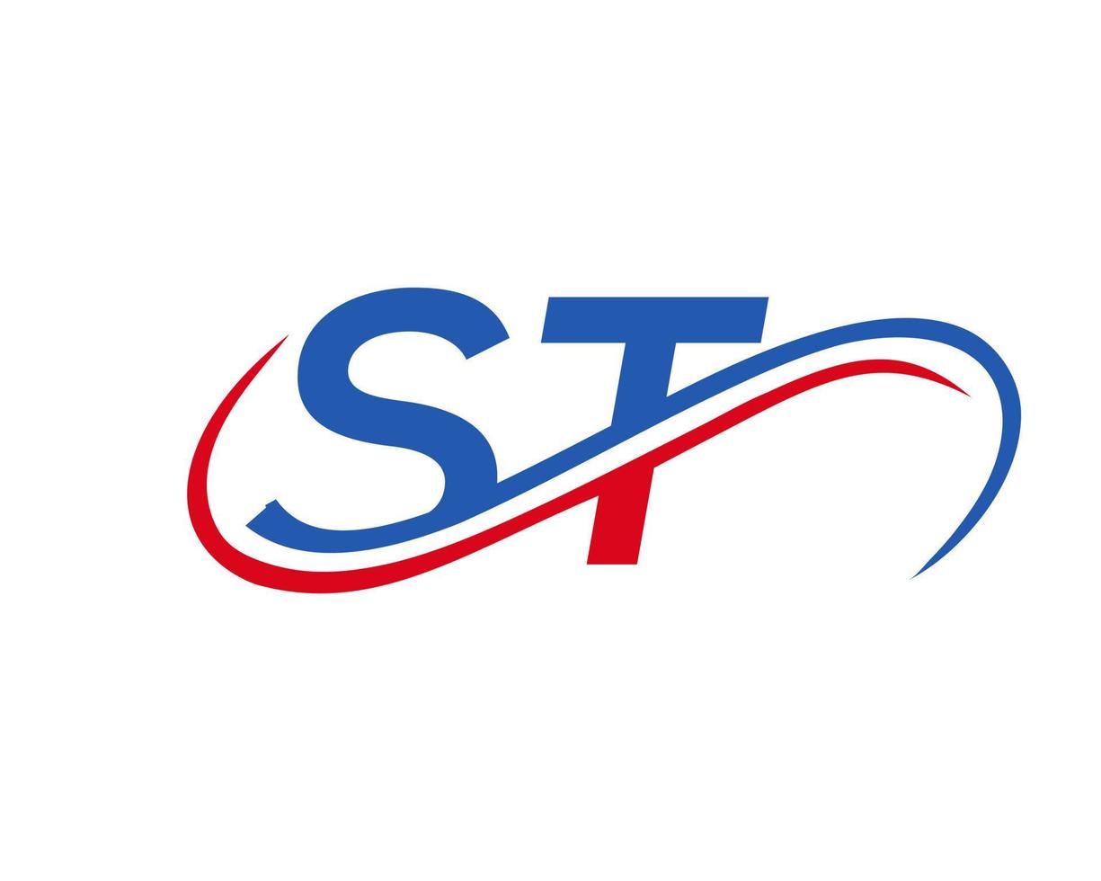 lettera st logo design per finanziario, sviluppo, investimento, vero tenuta e gestione azienda vettore modello