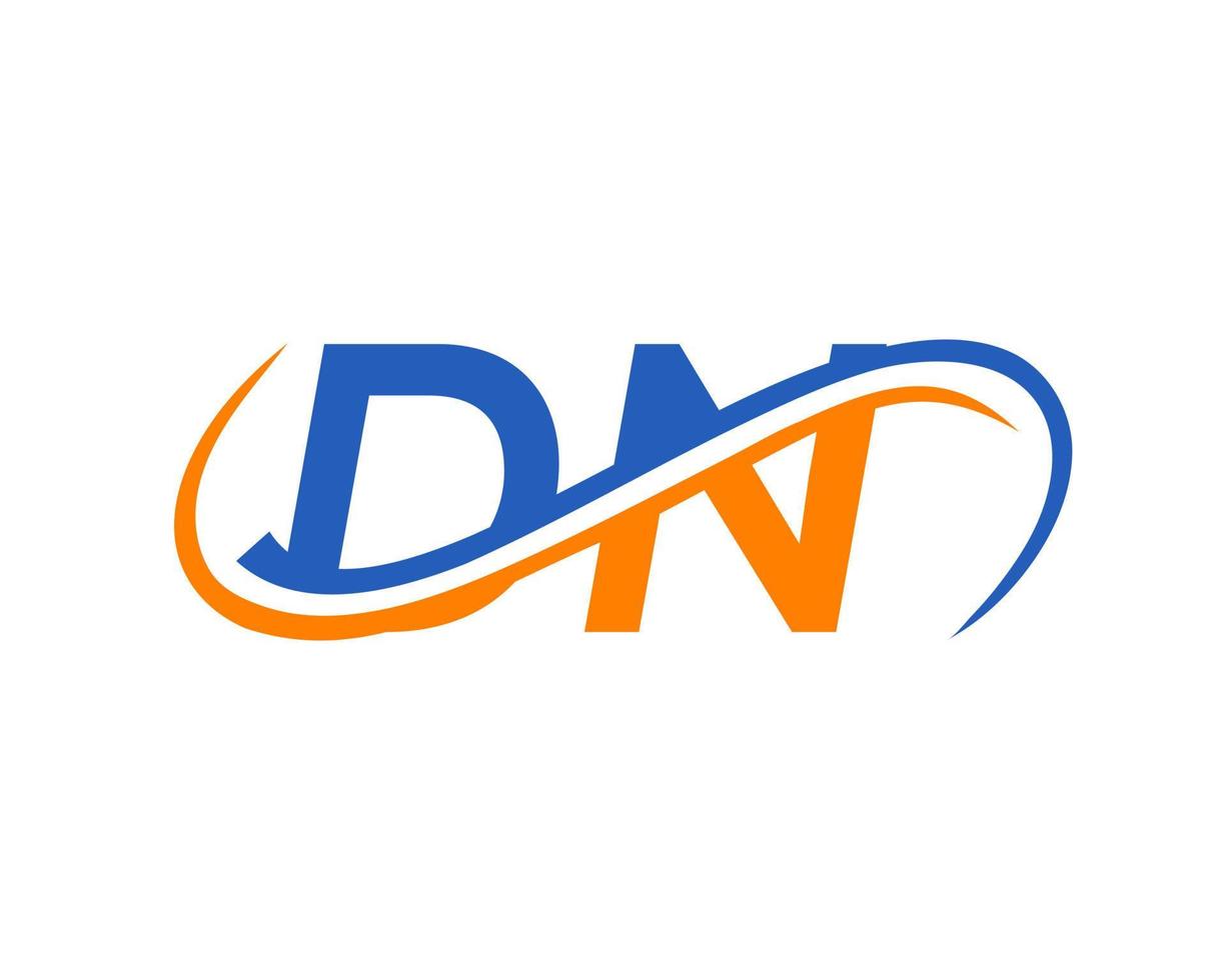 lettera dn logo design per finanziario, sviluppo, investimento, vero tenuta e gestione azienda vettore modello