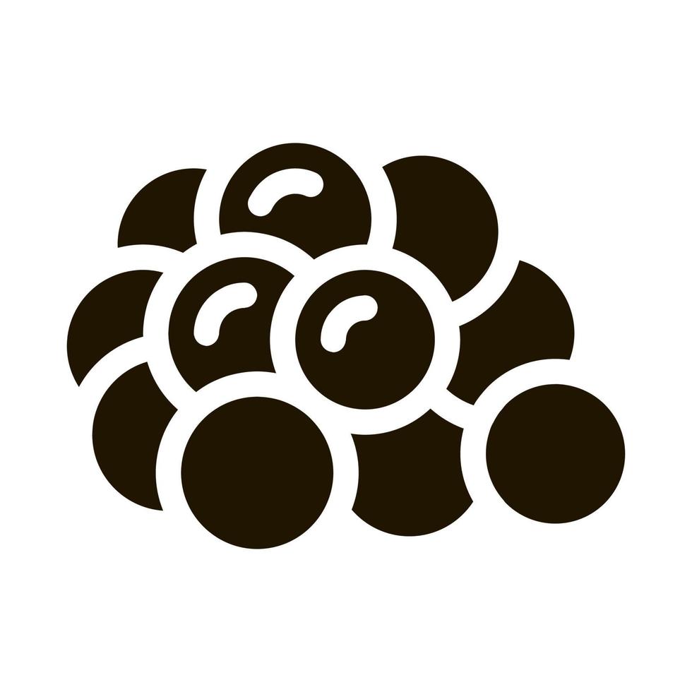 salmone caviale icona vettore glifo illustrazione