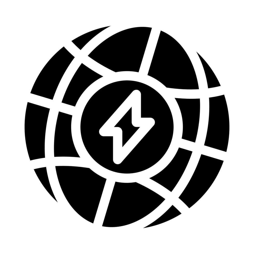 pianeta energia icona vettore simbolo illustrazione