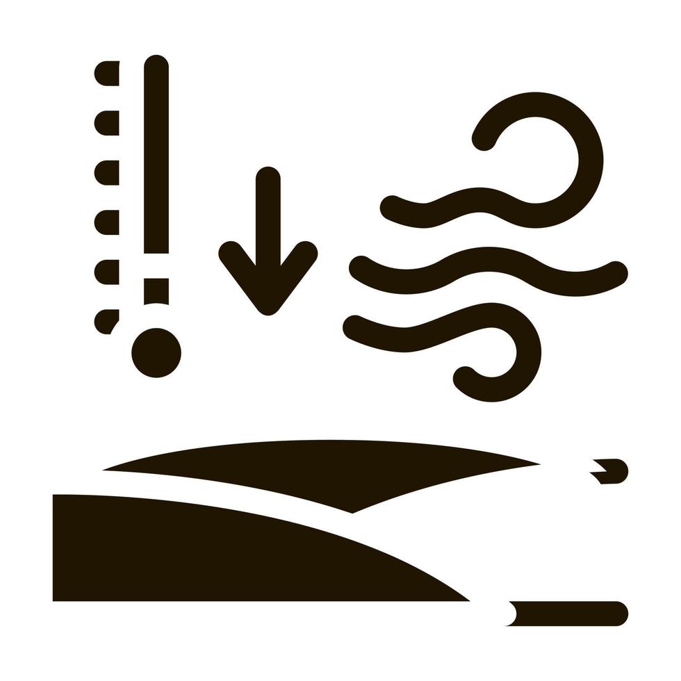 Basso artico temperatura icona vettore glifo illustrazione
