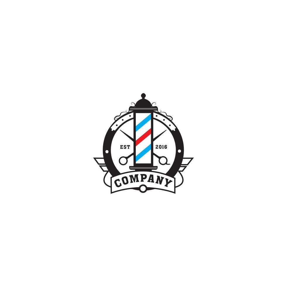 barbiere logo vettore design