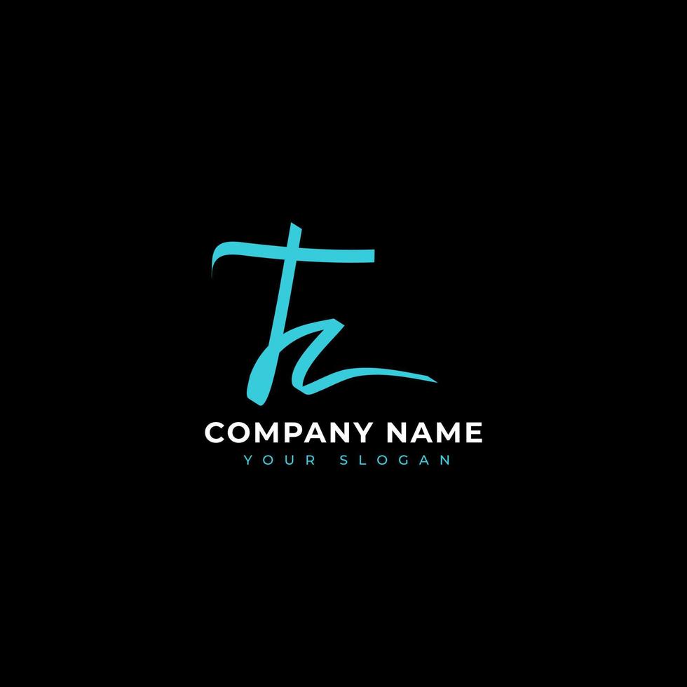 tc iniziale firma logo vettore design