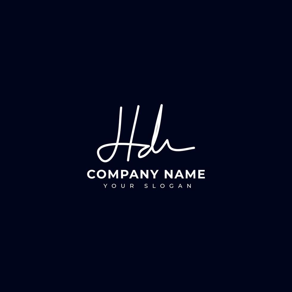 HD iniziale firma logo vettore design