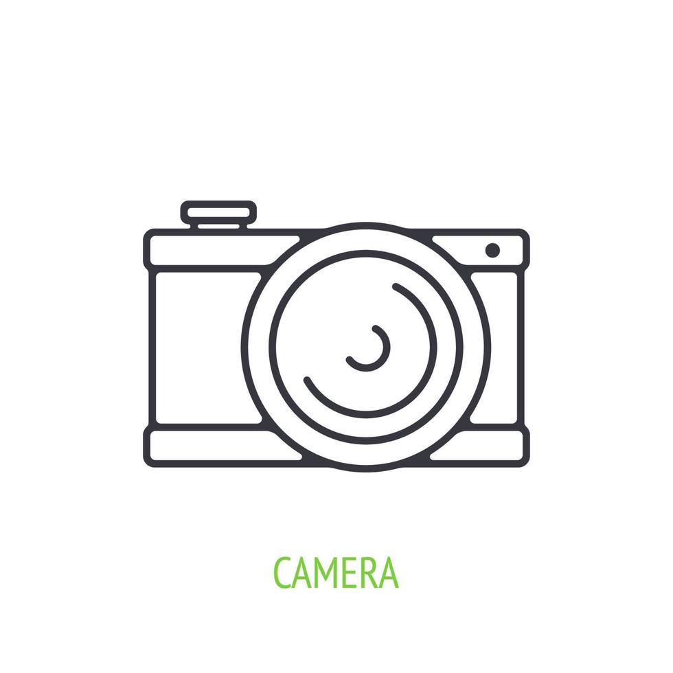 moderno digitale telecamera schema icona vettore