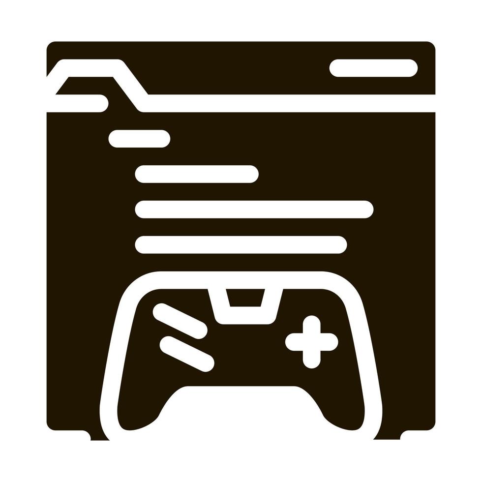 Internet gioco icona vettore glifo illustrazione