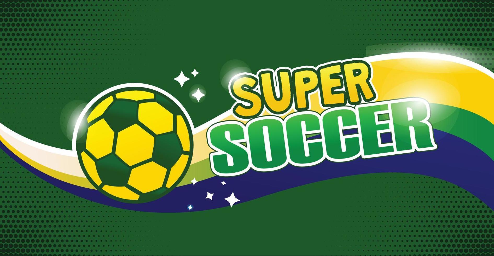 brasile squadra bandiera per calcio torneo. super calcio bandiera modello. vettore illustrazione design. eps 10.