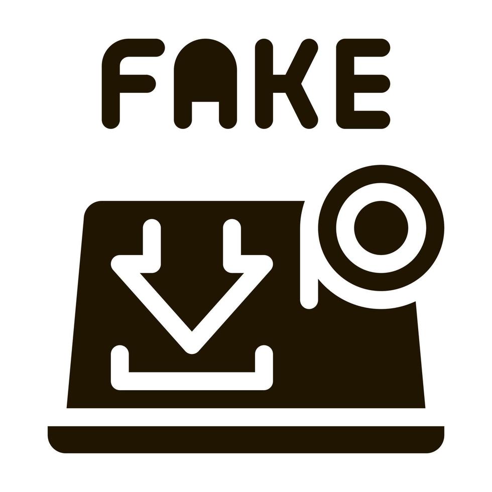 deepfake umano profilo icona vettore glifo illustrazione