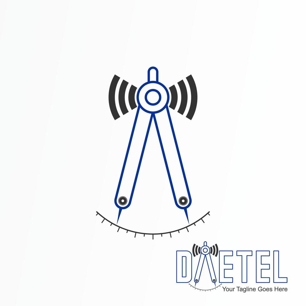 unico calibro e Wi-Fi segnale router Immagine grafico icona logo design astratto concetto vettore scorta. può essere Usato come un' aziendale identità relazionato per Internet o disegno