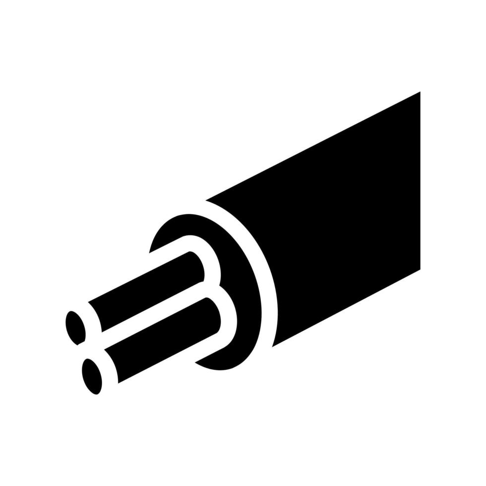 cavo con elettrico corde icona vettore glifo illustrazione
