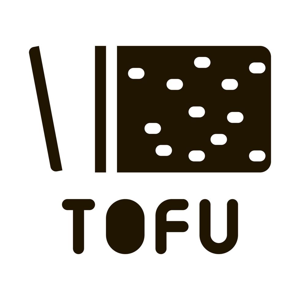 tofu formaggio icona vettore glifo illustrazione