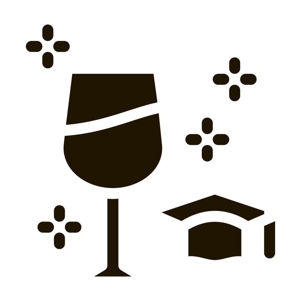 vino esperto assaggiatore icona vettore glifo illustrazione