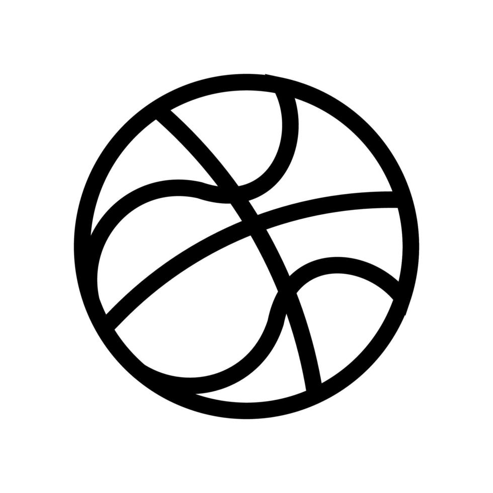 pallacanestro palla linea icona isolato su bianca sfondo. nero piatto magro icona su moderno schema stile. lineare simbolo e modificabile ictus. semplice e pixel Perfetto ictus vettore illustrazione
