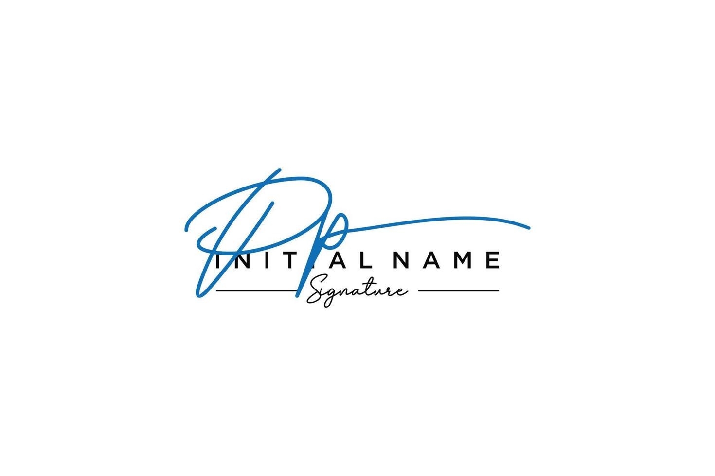 iniziale pp firma logo modello vettore. mano disegnato calligrafia lettering vettore illustrazione.