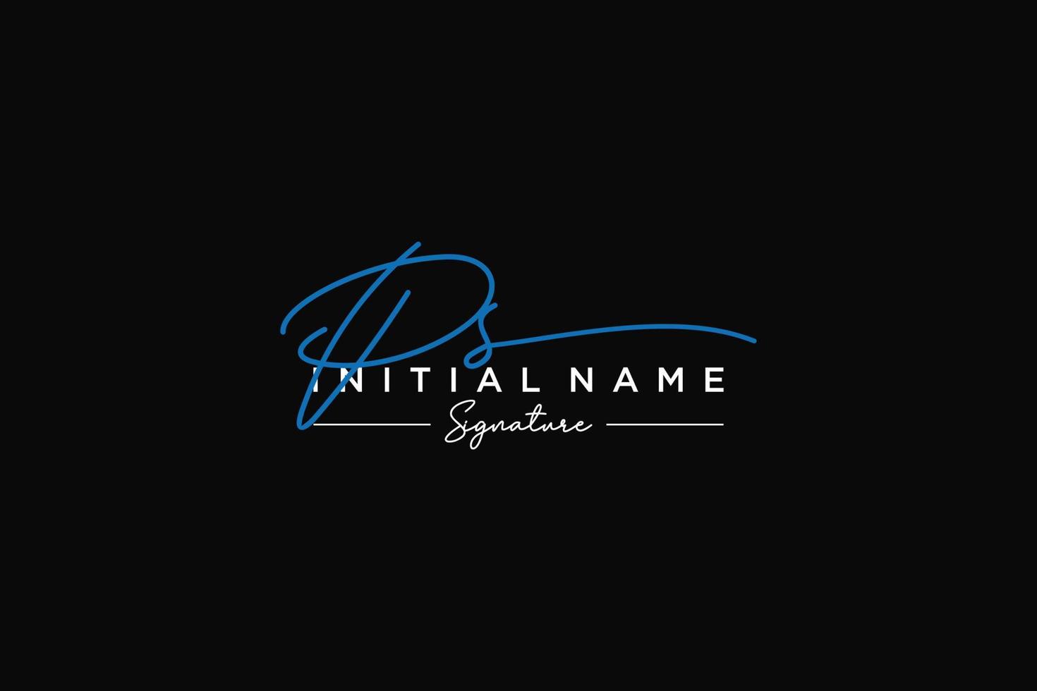 iniziale ps firma logo modello vettore. mano disegnato calligrafia lettering vettore illustrazione.