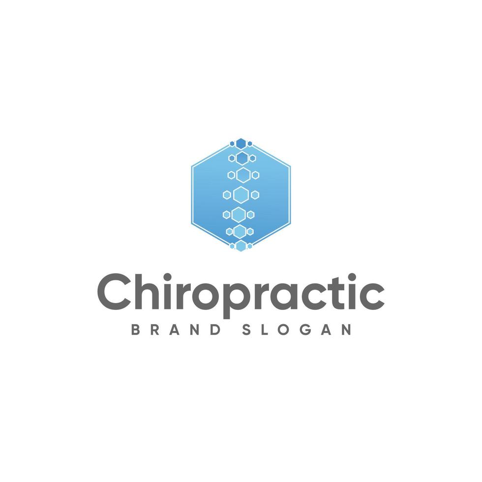 chiropratica logo con moderno design premio vettore