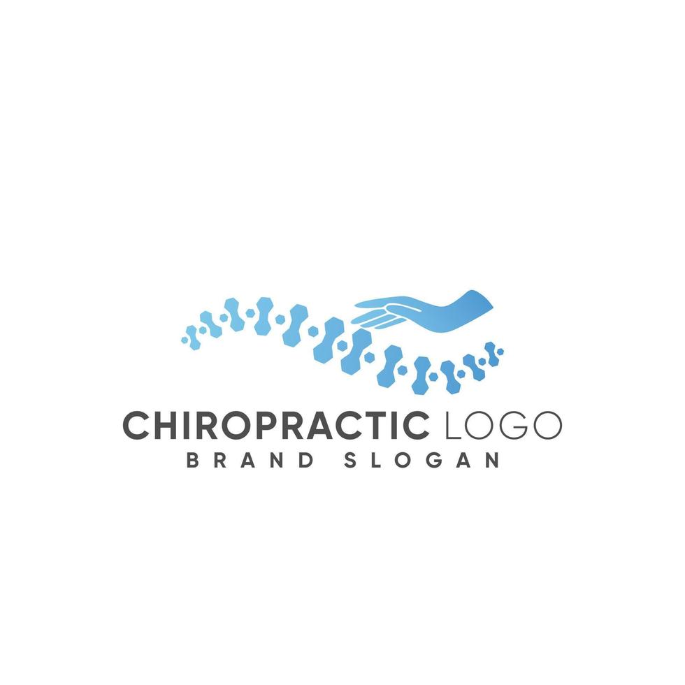 chiropratica logo con moderno design premio vettore